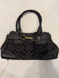 COACH シグネチャー ハンドバッグ ブラック