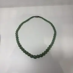 ネックレス 丸玉 翡翠風 天然石 アクセサリー