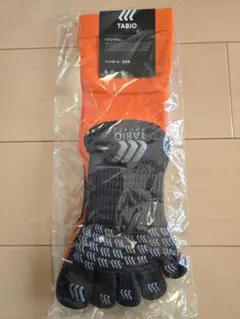 TABIO フットボールソックス オレンジ/ブラック