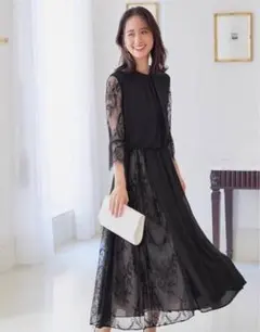 パーティドレス　大きいサイズ　【結婚式 二次会 お呼ばれ セミフォーマル】