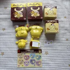 マクドナルド×ポムポムプリン おもちゃ4点セット &キラキラシール1枚