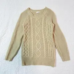 a.v.v standard ベージュ ケーブルニット チュニックセーター　S