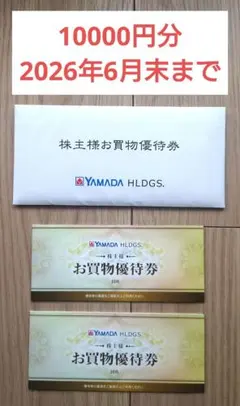 ヤマダ電機 株主優待券 お買物優待券 10000円分