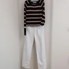 PＬSTプラステ白のデニム　Ｌサイズ