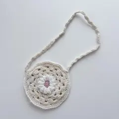 ベビー　キッズ　ポシェット　かぎ編み　ハンドメイド　お花