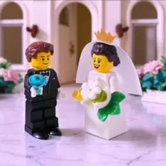 レゴ ミニフィグ ♡ ウェディング 結婚証明 リングピロー S29