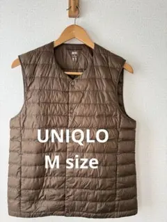 ★UNIQLO ユニクロ ウルトラライトダウンベスト メンズ Mサイズ★ブラウン