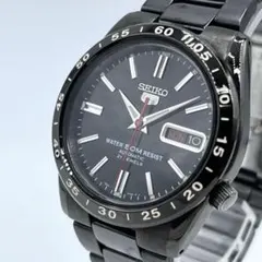 稼働品 セイコー5 ファイブ 自動巻き 7S26-02T0 裏スケ 赤秒針