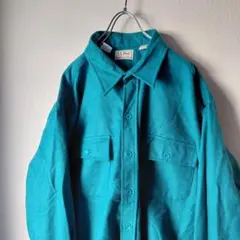 エルエルビーン　L.L.Bean　 シャモアクロスシャツ ターコイズグリーン