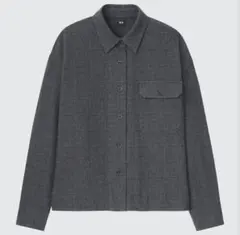 【UNIQLO】ヘビーフランネルクロップドシャツジャケット