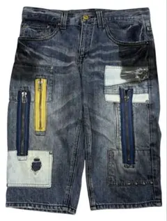 00s Y2K TWENTY WORKS ギミック デニム ショーツ ジョーツ