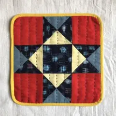 パッチワークオハイオスターマット(02) 古布リメイク