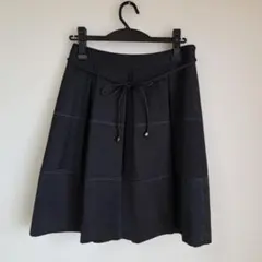 Body Dressing Deluxe 黒 フレアスカート ウエストリボン紐付のサムネイル