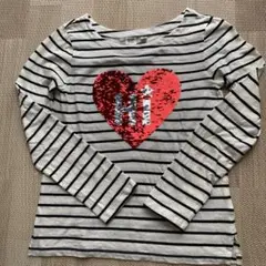 GAP KIDS ストライプ ハート Tシャツ XXL