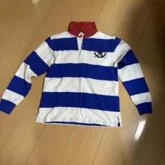 青と白のストライプ ポロシャツ 21