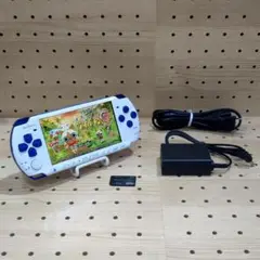 動作品 / 点検・整備済み psp3000 本体 ホワイト×ブルー（付属品あり）