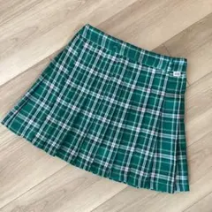 Love toxic チェック柄 プリーツスカート グリーン 130cmのサムネイル