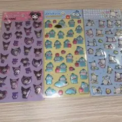 サンリオ　ぷくっとシール三枚セット