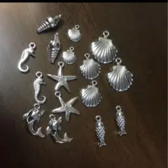 海洋生物チャームセット シルバー
