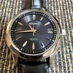 美品　SEIKO DOLCE 腕時計 ブラック　革ベルト