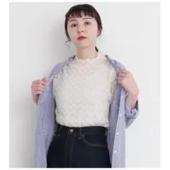 Dot&stripes CHILD WOMAN ラッセルレース プルオーバー