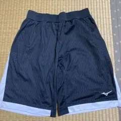 Mizuno ストライプ ハーフパンツ 黒/白