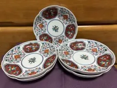 【有田焼 古伊万里】 祥瑞古伊万里 お皿4枚セット◎捻祥瑞花紋 金彩 成西窯 有田焼 古伊万里】 祥瑞古伊万里 お皿4枚セット◎捻祥瑞花紋 金彩 成