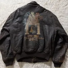 L相当/希少✨アヴィレックス レザージャケット ピンナップガール 濃いペイント AVIREX(アヴィレックス) / A-2/ピンナップガールプリント