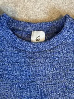 完売商品〈6（roku）〉リンクル Tシャツ クロップド ブルーのサムネイル