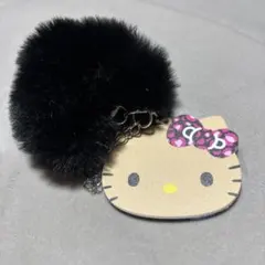 ハローキティ ファー　バックチャーム ヒョウ柄　アベイル