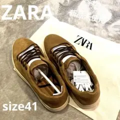 [新品]ZARA スエード レザースニーカー　サイズ41