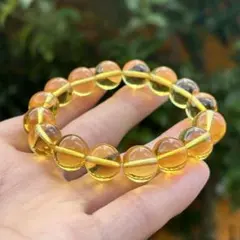【美品】シトリンクォーツ ブレスレット 12mm 16cmサイズ 太陽の守護