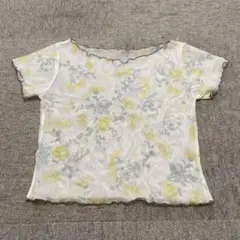 アンジュコレクション　キャップスリーブ　トップス　黄