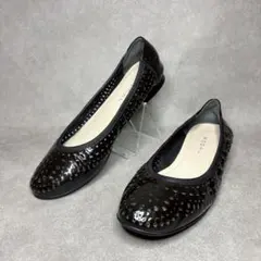 美品 REGAL リーガル バレエシューズ フラットシューズ 22.5 ブラック