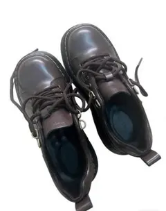 ブラウン レザー レースアップシューズ