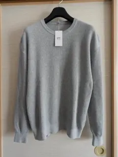 【美品 】gim ジム グレー コットンニットセーター Mサイズ