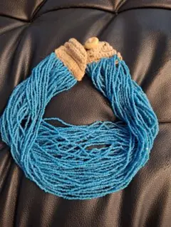 ✳*️様 青いビーズネックレス