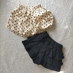 女の子 モノトーン ボトムス 2枚set 100