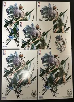 新品未使用 ワンピース NBA ポスター ステッカー エース 6点セット