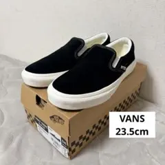 VANS スリッポン V98CF SUEDE BLACK/WHITE 23.5