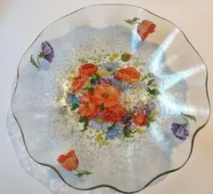 【昭和レトロ】大皿　花柄