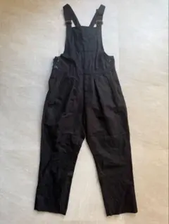 NEAT コットンピケブラック オーバーオール　M