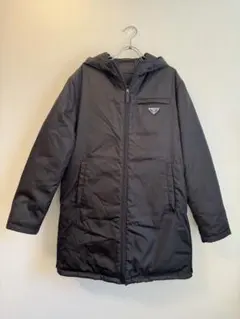 プラダPRADA | 美品フード付きダウンジャケット 黒