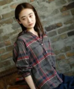 ニコアンド　ビエラチェックシャツ