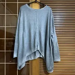グレー ウール100% 長袖トップス M-Lのサムネイル