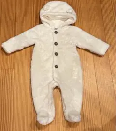 BabyGAPフリース フード付きロンパース ホワイト
