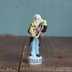 ビンテージフェーブ　グラハムベル　フランス雑貨ガレット置物陶器ミニチュア電話