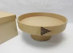 茶道具十七代目柴田玉樹 博多曲物利休好 杉木地 神折敷 松梅鶴亀蒔絵
