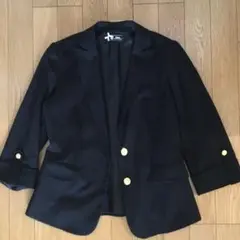 フランス製S inequanoneシネカノン☆ブラックジャケット★七分袖カノンのサムネイル