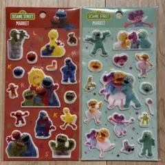 ⭐︎新発売⭐︎セサミストリートマーケット限定 ぷっくりシール2点セット